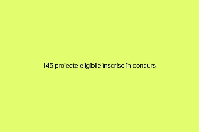 Proiectele înscrise în concurs după analiza preliminară