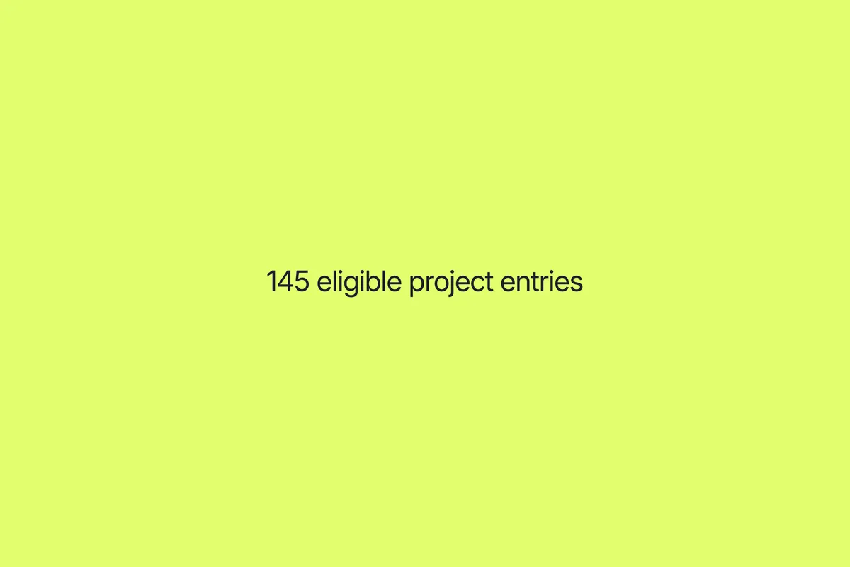 Projects submitted to the competition following the preliminary review
